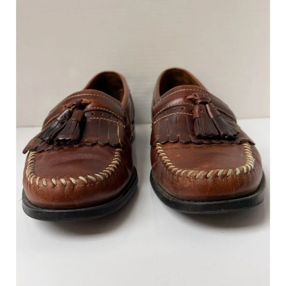 GH Bass Weejuns Kiltie Tassel Men's Loafer 10.5 D Brown